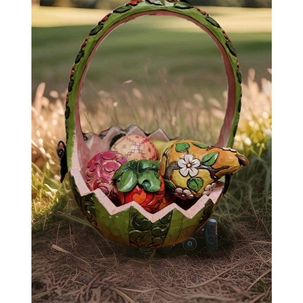 Jim Shore 2007 A Taste Of Summer’s Goodness Basket Watermelon 6 Pieces Of Fruit